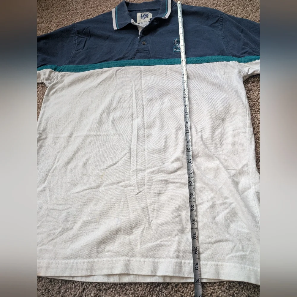 Vintage Lee Sport Seattle Mariners Polo Shirt Large - Picture 9 of 12